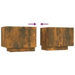 Casa si Gradina - Mobilier - Comode si corpuri - Comode - Comoda TV cu lumini LED, 2 piese, stejar fumuriu, lemn prelucrat - Infinity.ro