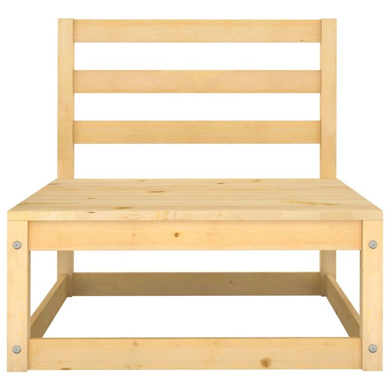 Casa si Gradina - Gradina si terasa - Mobilier exterior - Canapele si fotolii gradina - Canapea coltar de gradina cu perne, 2 piese, lemn masiv de pin, natural, model canapea de mijloc cu pernă de mijloc + suport pentru picioare - Infinity.ro