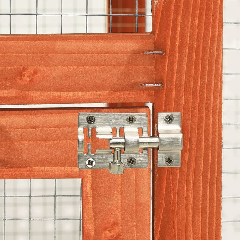 Petshop - Accesorii petshop - Culcusuri si custi - Custi interior si exterior - Cusca de iepuri, 140 x 63 x 120 cm, lemn masiv de brad - Infinity.ro