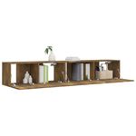 Casa si Gradina - Mobilier - Seturi de mobilier - Seturi living - Set dulapuri TV, 2 piese, stejar fumuriu, lemn prelucrat, lăţime 80/100 cm - Infinity.ro