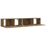 Casa si Gradina - Mobilier - Seturi de mobilier - Seturi living - Set dulapuri TV, 2 piese, stejar fumuriu, lemn prelucrat, lăţime 80/100 cm - Infinity.ro
