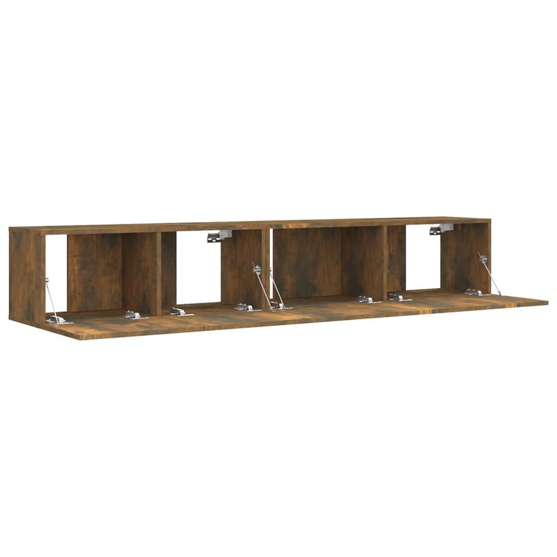 Casa si Gradina - Mobilier - Seturi de mobilier - Seturi living - Set dulapuri TV, 2 piese, stejar fumuriu, lemn prelucrat, lăţime 80/100 cm - Infinity.ro