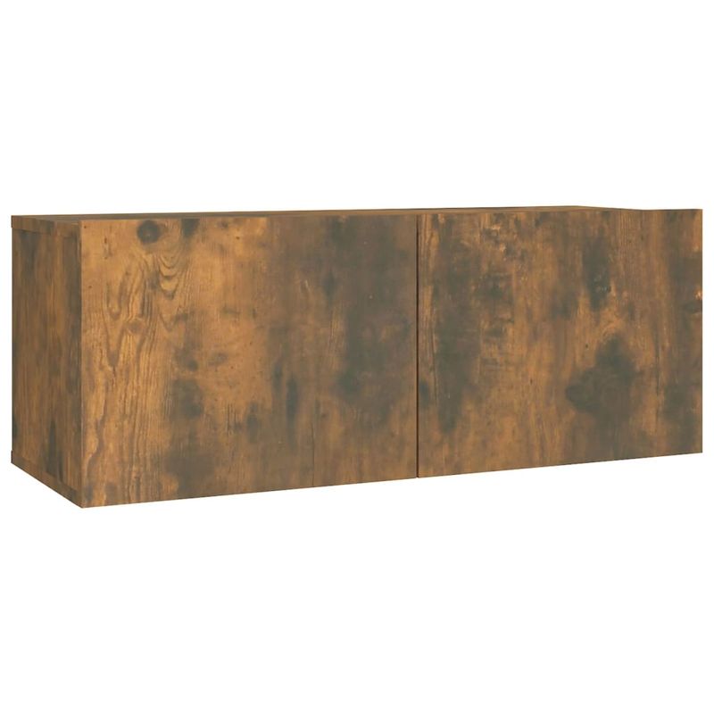 Casa si Gradina - Mobilier - Seturi de mobilier - Seturi living - Set dulapuri TV, 2 piese, stejar fumuriu, lemn prelucrat, lăţime 80/100 cm - Infinity.ro