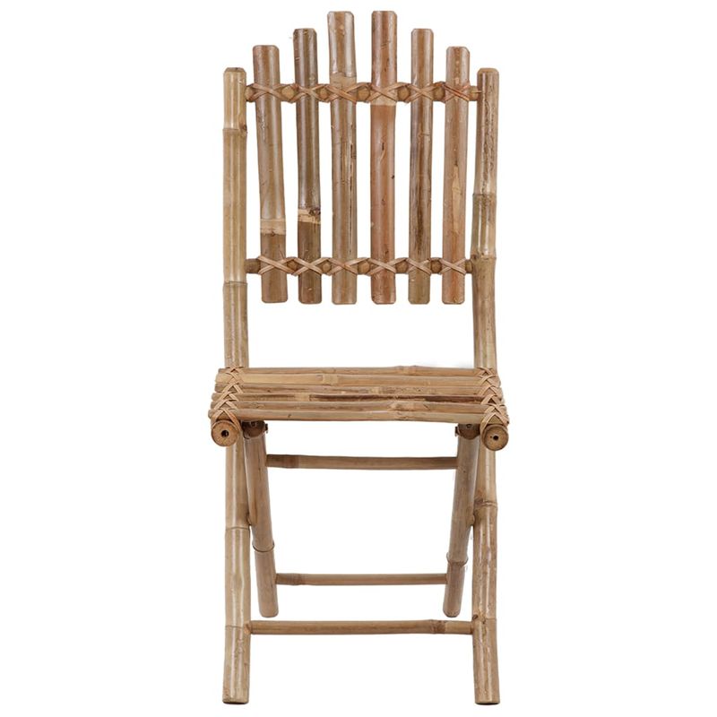 Casa si Gradina - Gradina si terasa - Mobilier exterior - Seturi mobila gradina - Set mobilier de exterior pliabil, cu perne, 5 piese, bambus, antracit, mărime 40x40x3 cm - Infinity.ro