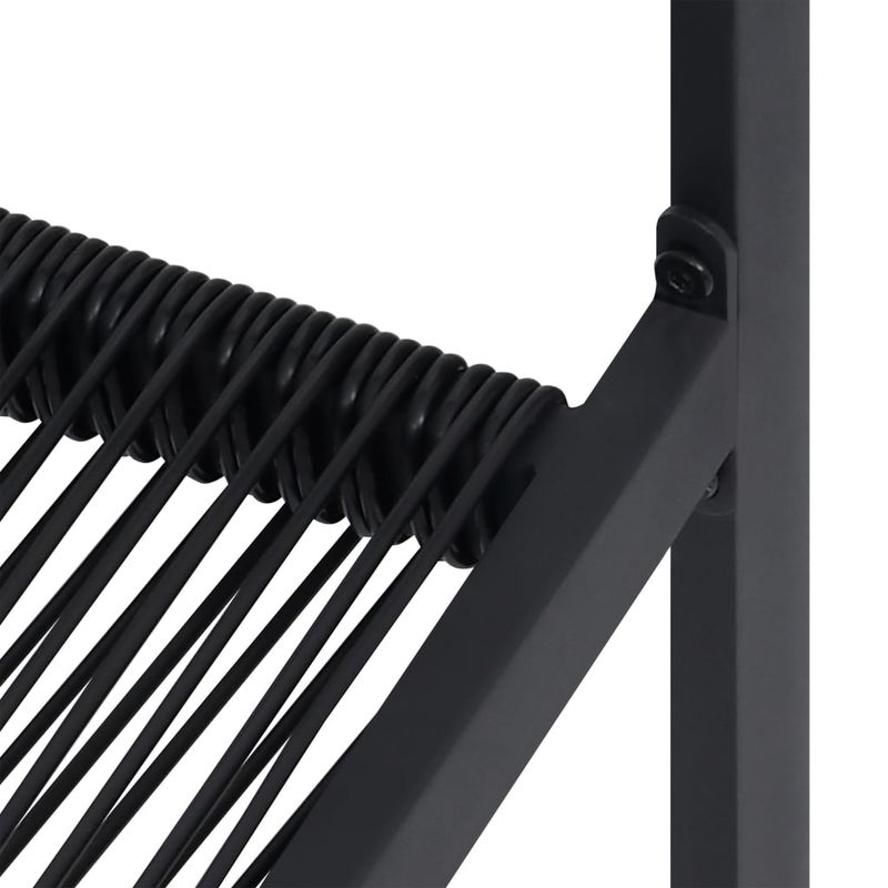 Casa si Gradina - Gradina si terasa - Mobilier exterior - Scaune si sezlonguri gradina - Scaune de gradina, 4 buc., negru, ratan PVC - Infinity.ro