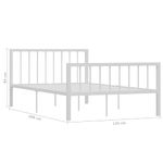 Casa si Gradina - Mobilier - Paturi si accesorii - Paturi - Cadru de pat, alb, 120 x 200 cm, metal - Infinity.ro