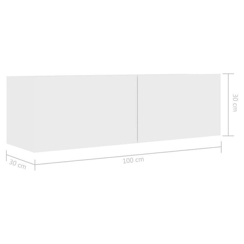 Casa si Gradina - Mobilier - Comode si corpuri - Comode - Comoda TV, alb, 100 x 30 x 30 cm, PAL - Infinity.ro