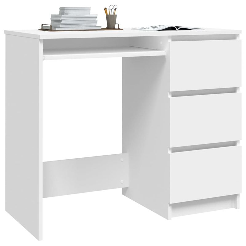 Casa si Gradina - Mobilier - Mese si birouri - Birouri - Birou, alb, 90 x 45 x 76 cm, PAL - Infinity.ro