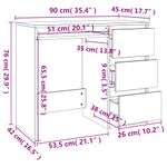 Casa si Gradina/Mobilier/Mese si birouri/Birouri - Birou, alb, 90 x 45 x 76 cm, PAL - Infinity.ro