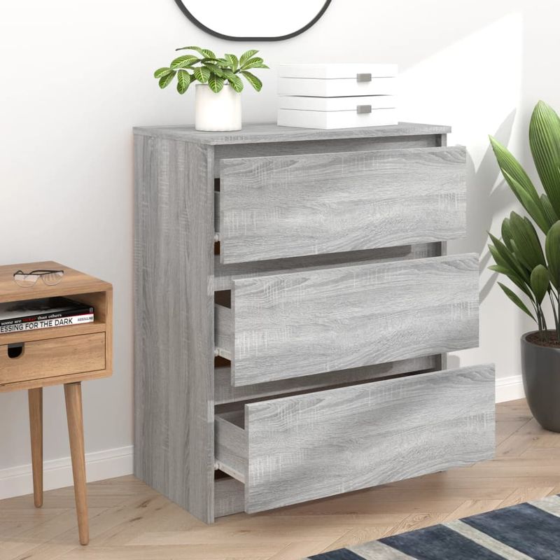 Casa si Gradina - Mobilier - Comode si corpuri - Comode - Servanta, sonoma gri, 60x35x76 cm, lemn prelucrat - Infinity.ro