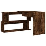 Casa si Gradina - Mobilier - Mese si birouri - Birouri - Birou de colt, stejar fumuriu, 200x50x76 cm, lemn prelucrat - Infinity.ro