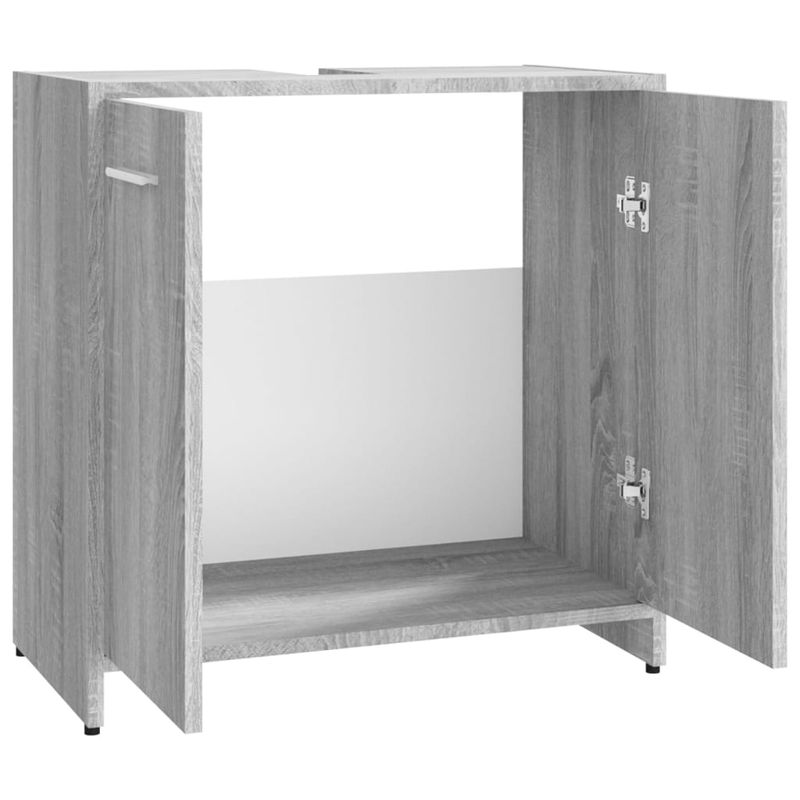 Casa si Gradina - Mobilier - Seturi de mobilier - Seturi baie - Dulap de baie, gri sonoma, 60x33x60 cm, lemn prelucrat - Infinity.ro