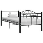 Casa si Gradina - Mobilier - Paturi si accesorii - Paturi - Cadru pat de zi, negru, 90x200 cm, metal - Infinity.ro