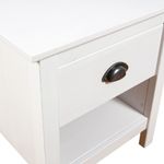 Casa si Gradina - Mobilier - Comode si corpuri - Noptiere - Noptiere Hill, 2 buc., 46x35x49,5 cm, lemn masiv de pin, alb - Infinity.ro
