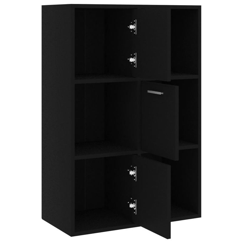 Casa si Gradina - Mobilier - Biblioteci si rafturi - Biblioteci - Dulap de depozitare, negru, 60 x 29,5 x 90 cm, PAL - Infinity.ro