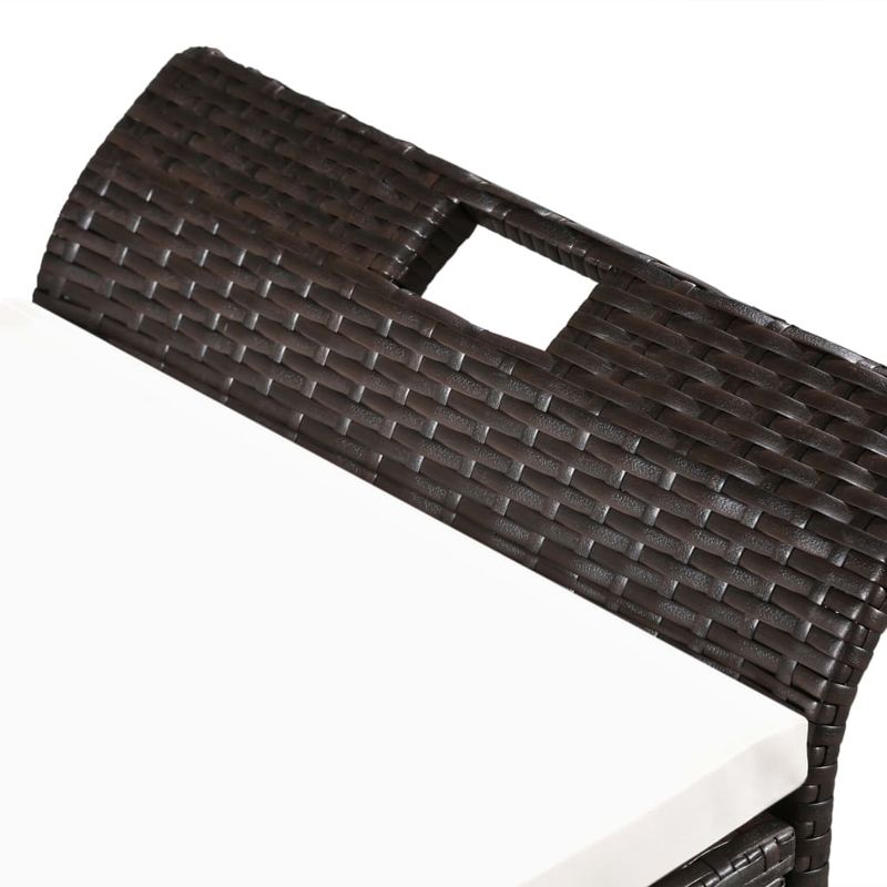 Casa si Gradina - Gradina si terasa - Mobilier exterior - Bancute de gradina - Banca de depozitare cu perna, maro, 138 cm, poliratan - Infinity.ro