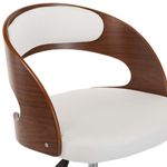 Casa si Gradina/Mobilier/Scaune si fotolii/Scaune - Scaun de birou pivotant, alb, lemn curbat si piele ecologica - Infinity.ro