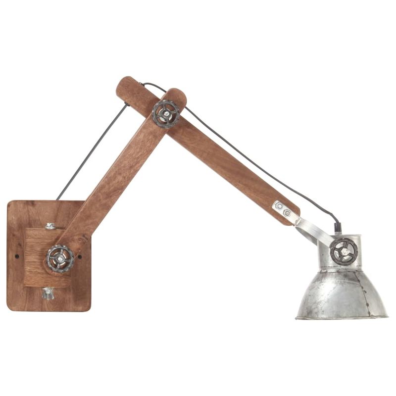 Casa si Gradina - Corpuri si surse de iluminat - Veioze si lampi - Lampadare - Lampa de perete, stil industrial, argintiu, rotund, E27 - Infinity.ro