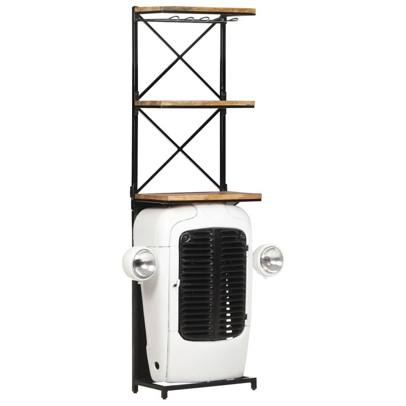 Casa si Gradina - Bucatarie si vesela - Accesorii bar - Carafe si decantoare - Dulap de vin design tractor alb 49x31x172 cm mango nefinisat - Infinity.ro