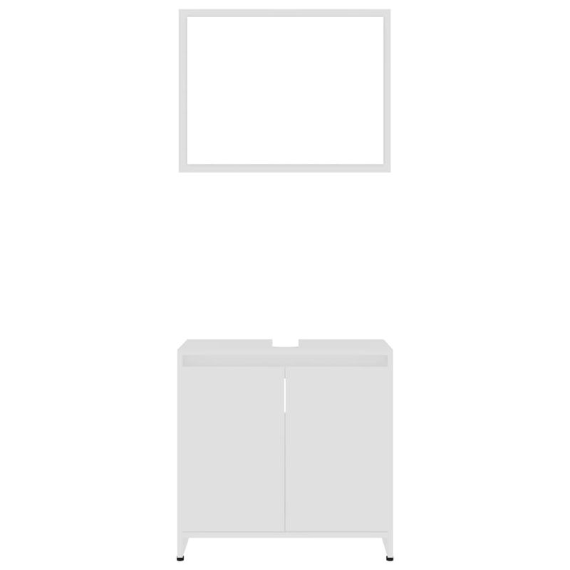 Casa si Gradina - Mobilier - Seturi de mobilier - Seturi baie - Set mobilier de baie, 3 piese, alb, lemn prelucrat - Infinity.ro