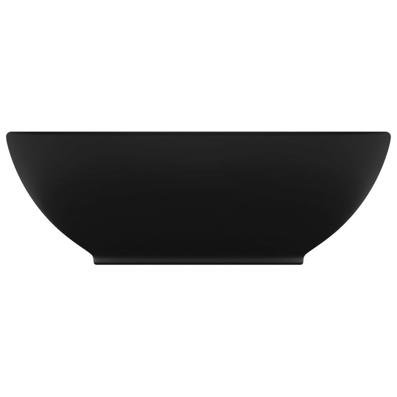 Casa si Gradina - Sanitare - Lavoar baie si accesorii - Lavoare si piedestale - Chiuveta de lux, negru mat, 40 x 33 cm, ceramica, forma ovala - Infinity.ro