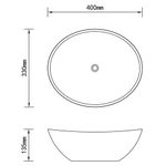 Casa si Gradina - Sanitare - Lavoar baie si accesorii - Lavoare si piedestale - Chiuveta de lux, negru mat, 40 x 33 cm, ceramica, forma ovala - Infinity.ro