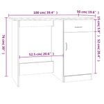 Casa si Gradina - Mobilier - Mese si birouri - Birouri - Birou, stejar fumuriu, 100x50x76 cm, lemn prelucrat - Infinity.ro