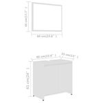 Casa si Gradina - Mobilier - Seturi de mobilier - Seturi baie - Set mobilier de baie, alb, PAL - Infinity.ro