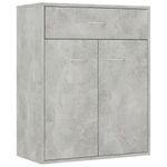Casa si Gradina - Mobilier - Comode si corpuri - Comode - Servanta, gri beton, 60x30x75 cm, PAL - Infinity.ro