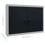 Casa si Gradina - Constructii - Depozitare, transport si protectie - Organizatoare si cutii scule - Dulap de perete pentru unelte gri & negru metal stil industrial - Infinity.ro