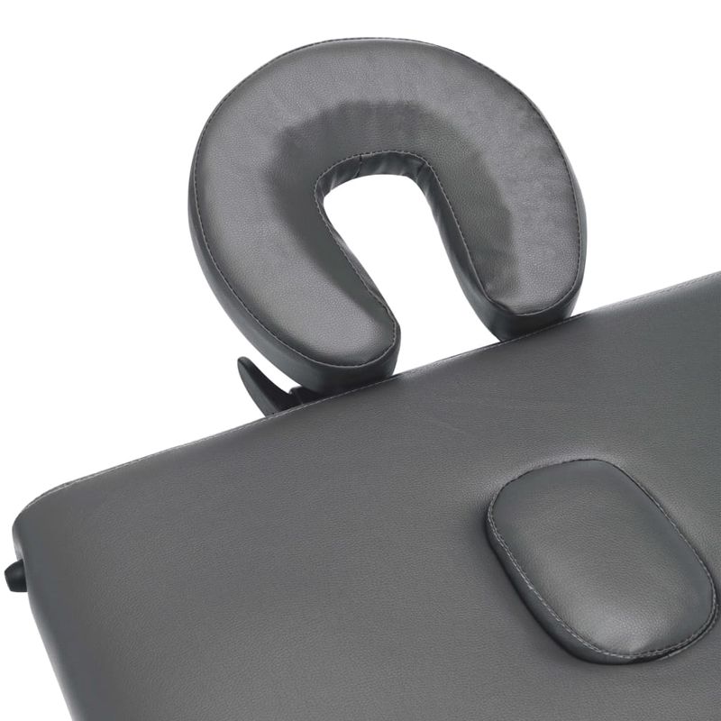 Ingrijire personala si Cosmetice - Sanatate si wellness - Articole wellness - Fotolii de masaj - Masa masaj pliabila, cadru din lemn, antracit, 186 x 68 cm - Infinity.ro