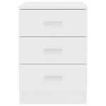 Casa si Gradina - Mobilier - Comode si corpuri - Noptiere - Noptiera, 2 buc., alb, 38x35x56 cm, PAL - Infinity.ro