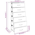 Casa si Gradina - Mobilier - Comode si corpuri - Comode - Servanta cu 6 sertare, stejar fumuriu, 50x34x96 cm, lemn, sonoma gri - Infinity.ro