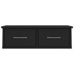 Casa si Gradina - Mobilier - Biblioteci si rafturi - Rafturi - Raft de perete cu sertar, negru, 60x26x18,5 cm, PAL - Infinity.ro