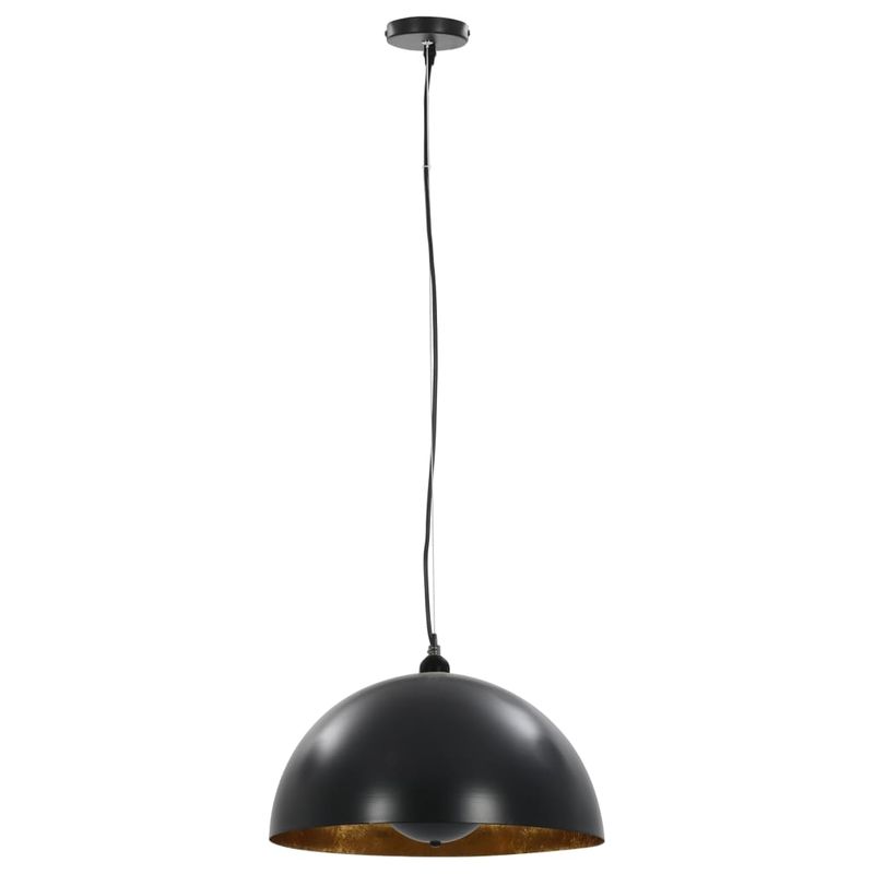 Casa si Gradina - Corpuri si surse de iluminat - Veioze si lampi - Lampi de veghe - Lustre, 2 buc., negru si auriu, semisferic, 40 cm, E27 - Infinity.ro