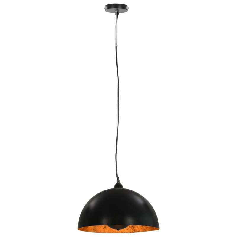 Casa si Gradina - Corpuri si surse de iluminat - Veioze si lampi - Lampi de veghe - Lustre, 2 buc., negru si auriu, semisferic, 40 cm, E27 - Infinity.ro