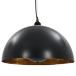 Casa si Gradina - Corpuri si surse de iluminat - Veioze si lampi - Lampi de veghe - Lustre, 2 buc., negru si auriu, semisferic, 40 cm, E27 - Infinity.ro
