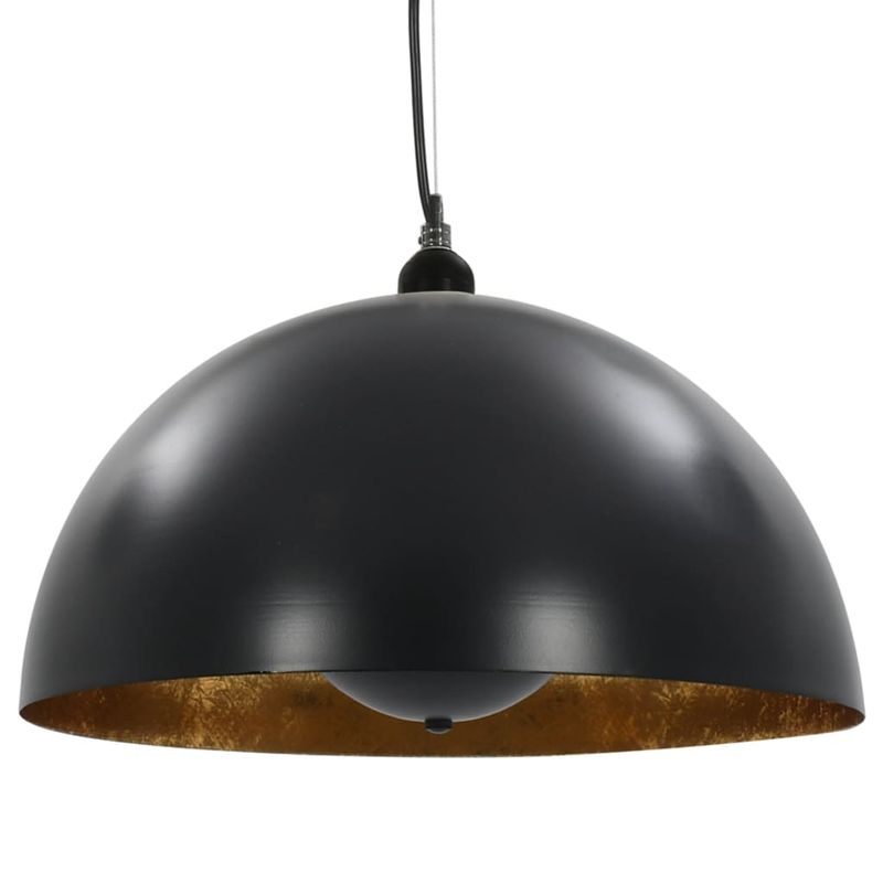 Casa si Gradina - Corpuri si surse de iluminat - Veioze si lampi - Lampi de veghe - Lustre, 2 buc., negru si auriu, semisferic, 40 cm, E27 - Infinity.ro