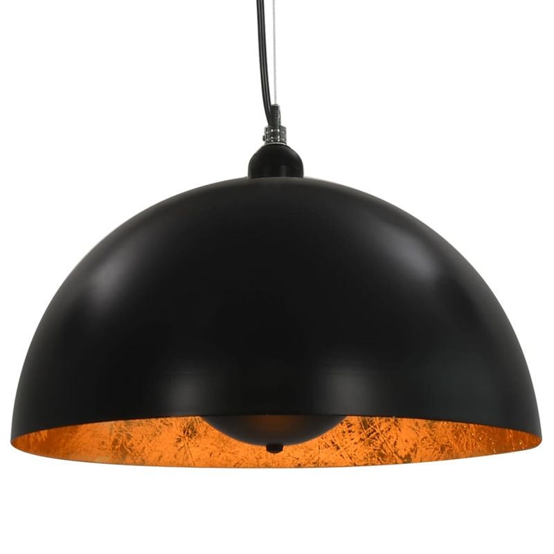 Casa si Gradina - Corpuri si surse de iluminat - Veioze si lampi - Lampi de veghe - Lustre, 2 buc., negru si auriu, semisferic, 40 cm, E27 - Infinity.ro
