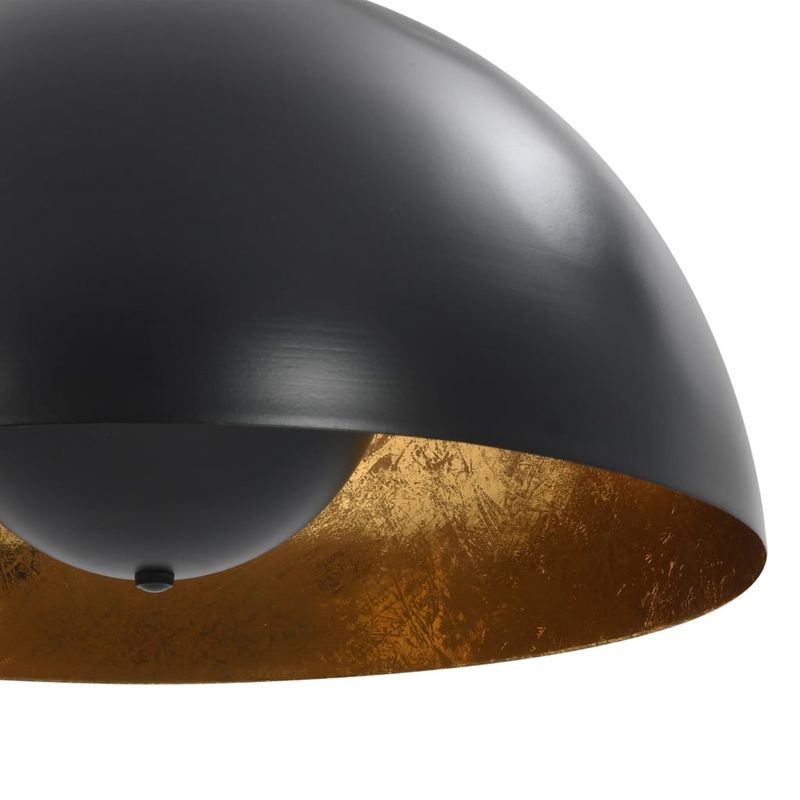 Casa si Gradina - Corpuri si surse de iluminat - Veioze si lampi - Lampi de veghe - Lustre, 2 buc., negru si auriu, semisferic, 40 cm, E27 - Infinity.ro