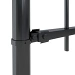 Casa si Gradina - Gradina si terasa - Garduri, panouri si accesorii - Gard de gradina cu varf curbat, negru, 1,7 m, otel, înălțime 60 cm - Infinity.ro