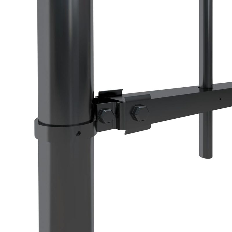 Casa si Gradina - Gradina si terasa - Garduri, panouri si accesorii - Gard de gradina cu varf curbat, negru, 1,7 m, otel, înălțime 60 cm - Infinity.ro