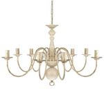 Casa si Gradina - Corpuri si surse de iluminat - Lustre si pendule - Candelabru alb de metal in stil antic 8 x becuri E14 - Infinity.ro