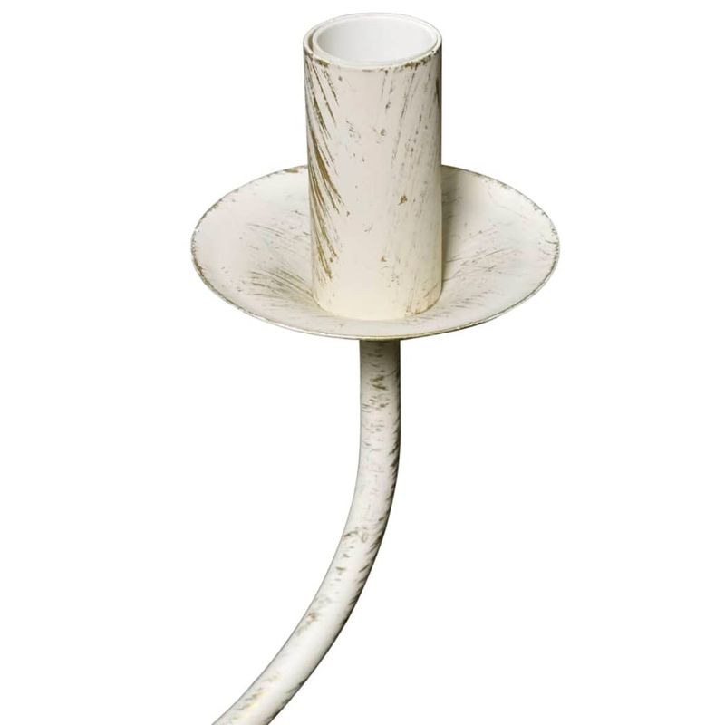 Casa si Gradina - Corpuri si surse de iluminat - Lustre si pendule - Candelabru alb de metal in stil antic 8 x becuri E14 - Infinity.ro