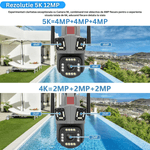 Laptop, Telefoane si Tablete - Wearables si gadgeturi - Gadgeturi - Dispozitive spionaj - Camera de supraveghere tripla 5K, WIFI, 12MP, 32 GB, PTZ, CCTV, zoom 10x - Infinity.ro
