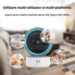 Laptop, Telefoane si Tablete - Wearables si gadgeturi - Gadgeturi - Dispozitive spionaj - Camera video de supraveghere bebelusi/copii WiFi, HD, night vision, unghi 355°, senzor de miscare - Infinity.ro