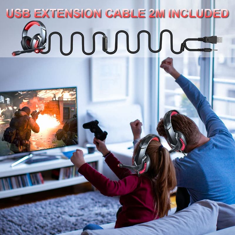 PC, gaming si accesorii - Gaming - Accesorii gaming - Controlere, Volane si Casti gaming - Casti gaming J30, Axeloni ®, negre cu leduri rosii, sunet stereo, pentru PC, Laptop, Mac, PS4, PS5, Xbox One - Infinity.ro