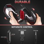 PC, gaming si accesorii - Gaming - Accesorii gaming - Controlere, Volane si Casti gaming - Casti gaming J30, Axeloni ®, negre cu leduri rosii, sunet stereo, pentru PC, Laptop, Mac, PS4, PS5, Xbox One - Infinity.ro