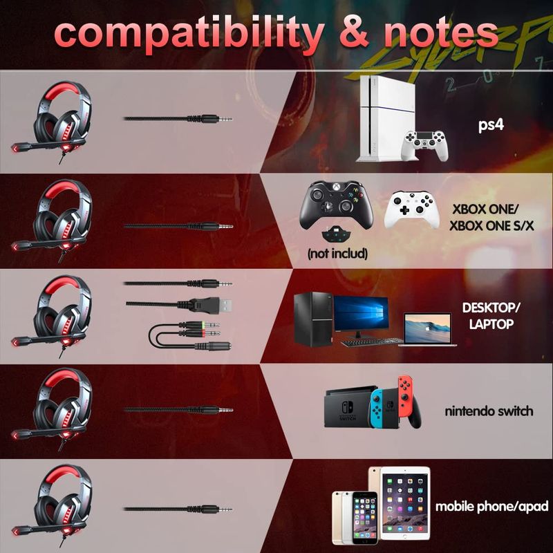 PC, gaming si accesorii - Gaming - Accesorii gaming - Controlere, Volane si Casti gaming - Casti gaming J30, Axeloni ®, negre cu leduri rosii, sunet stereo, pentru PC, Laptop, Mac, PS4, PS5, Xbox One - Infinity.ro