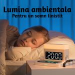 Laptop, Telefoane si Tablete - Telefoane mobile si accesorii - Accesorii Telefoane - Incarcatoare telefoane - Incarcator Wireless 6 in 1 Axeloni®, fast charge, incarcare telefon, ceas, lumina reglabila, zece culori de lumini, Alb - Infinity.ro